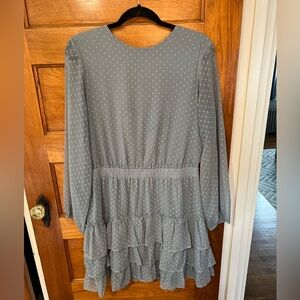 Express light blue dress